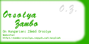 orsolya zambo business card